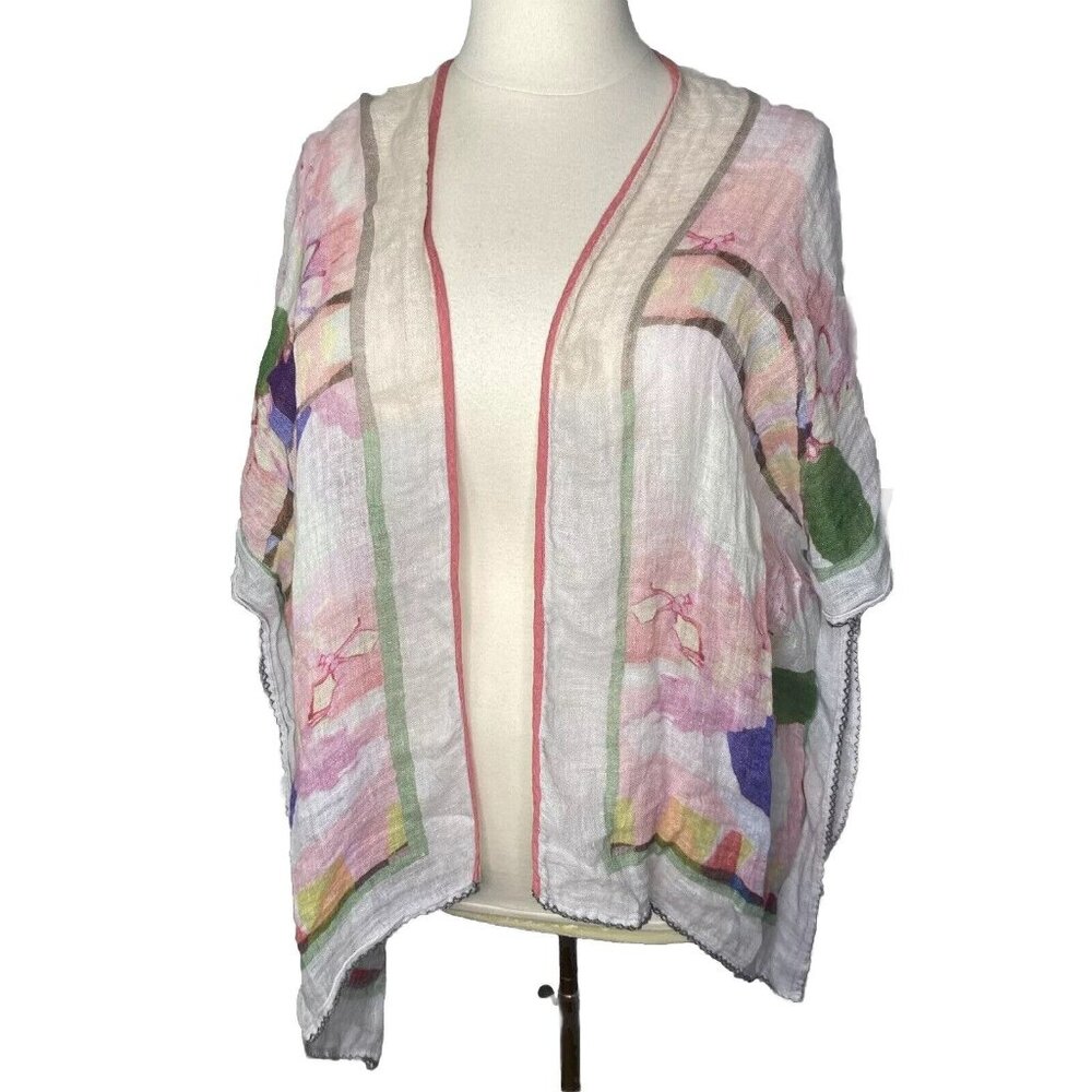 Blank London Women’s Linen Lightweight Cover Pastel Beach Pool Up One Size